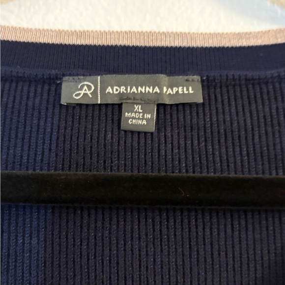 Adrianna Papell Colorblock Sweater V Neck Size XL - Picture 4 of 5